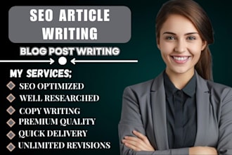write surfer SEO optimized articles blog post website content writing for you