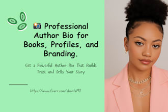 write a professional author bio for your book, website, or author profile