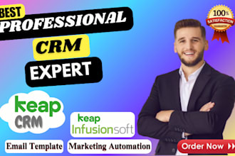 setup complete keap infusionsoft CRM, infusionsoft campaign, email automation