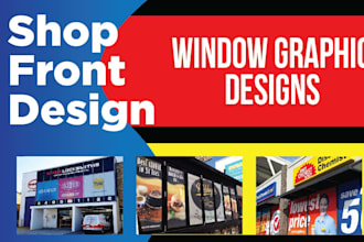 design professional shop, store front and window graphics  vinyl stickers