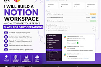 build notion workspace and automate your team slack for daily operations