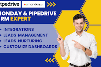do leads management, nurturing, customize dashboard on monday crm or pipedrive