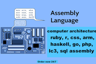 do computer architecture, ruby, r, css, arm, haskell, go, php, lc3, sql assembly