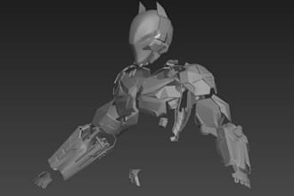 sculpt 3d helmet, 3d mask, cosplay armor for 3d printing