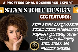 create stan store design product listing stan store social media marketing