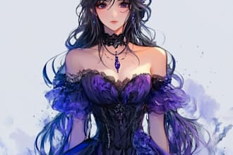 create a manga anime fan art,anime pfp or original character