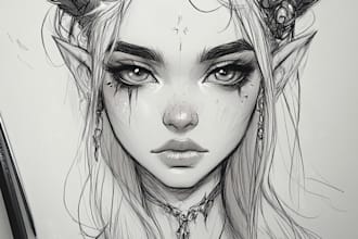 fantasy character sketch for you