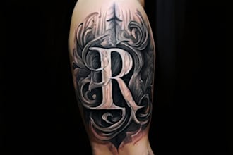 draw dark lettering tattoo art