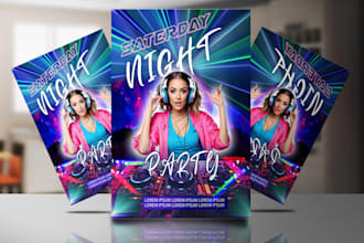 design a concert, event, club, and party flyer within 24 hours