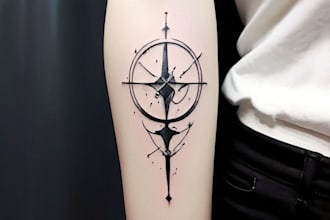 do your minimalist tattoo design in my art style