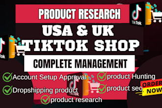 do USA UK tiktok shop setup, dropshipping winning product research and listing