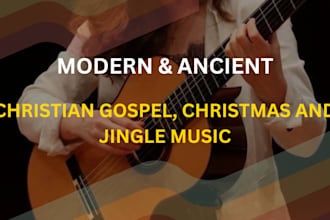 compose christian worship songs, christmas or event music, female gospel singer