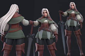 3d stylized character model game character 3d animation cartoon character design