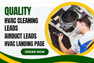 generate hvac leads hvac cleaning leads air duct lead hvac landing page