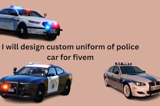design custom uniform of police car for fivem