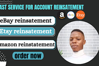 reinstate your suspended account on amazon etsy ebay, permanent acc reopen