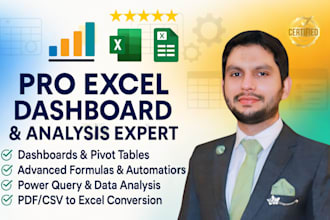 be your ms excel and google sheets data analysis expert