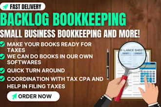 do backlog bookkeeping to get ready for taxes