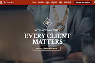 design wordpress lawyer website notary website law firm website attorney website