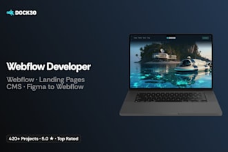design and develop professional webflow website, landing page, or blog