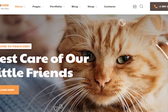 build pet care website animal care shopify store pet supply dropshipping store