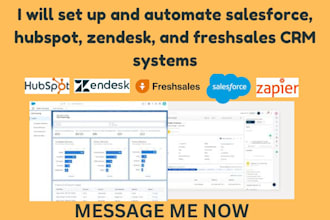 set up and automate salesforce, hubspot, zendesk, and freshsales CRM workflows