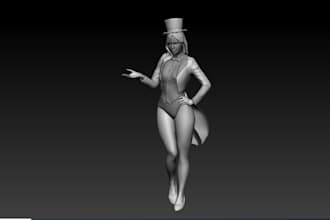 turn 2d image to 3d sculpture, human stl, action figure, resculpt 3d statue, fix