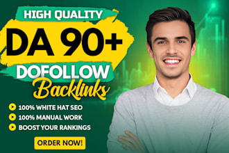 create high da 50 to 90 mix dofollow and nofollow SEO backlinks link building