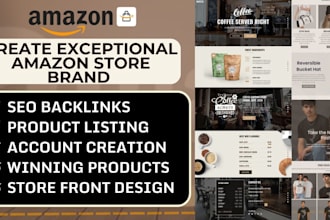 amazon brand store and storefront design SEO backlinks winning product listing
