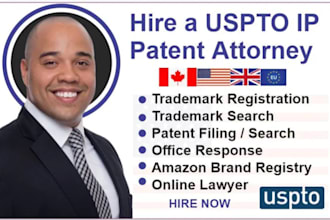 be your licensed USA trademark attorney, amazon brand registry, patent attorney