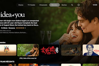 build iptv app, live tv, vod,ott platform with admin panel and subscription plan