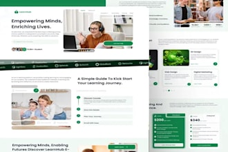 develop elearning website, educational course, course content on wordpress