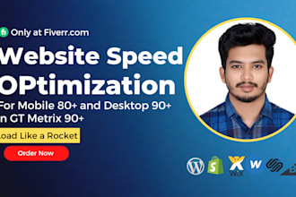 increase wordpress  shopify wix page speed optimization