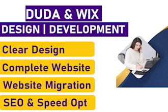 create beautiful duda website or wix website for your brand