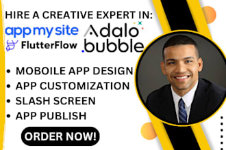 do mobile app development and app design on adalo flutterflow bubble appmysite