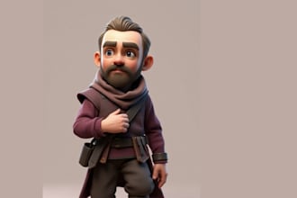 sculpt 3d toy, action figure, 3d model, 3d rendering, 3d bjd for 3d printing