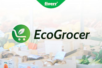 design grocery shop ecommerce shopify logo brand identity