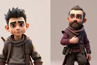 sculpt 3d toy, 3d character, 3d model, 3d bjd, action figure for 3d printing