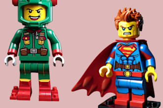 do 3d toy action figure figurine miniature 3d lego design for 3d printing