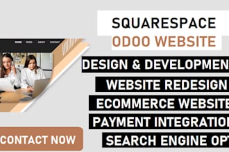 do professional squarespace website, stunning odoo website for your business