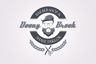 design creative and unique barbershop logo for your brand