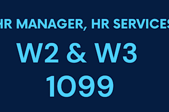 be your HR manager for 1099 for independent contractors, w2 for employees,