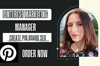 create seo optimized pins posts and boards as a pinterest marketing manager