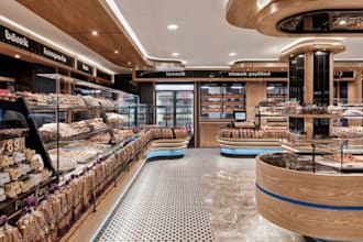 do 3d interior and exterior design retail store shop supermarket basement
