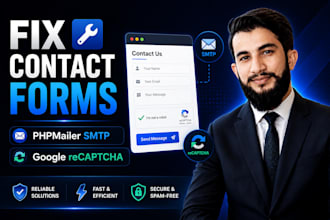 fix contact forms, phpmailer SMTP, and google recaptcha