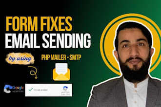 fix contact forms, email sending with phpmailer SMTP, and google recaptcha