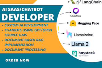 develop custom ai saas, gpt web apps, and openai chatbots