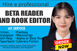 beta read romance novel, ya fantasy thriller novel and other genres beta reader