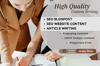 do SEO content writing, blog post, website copywriting