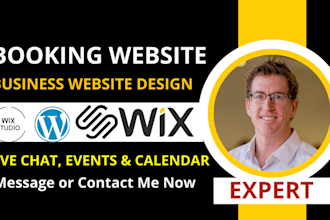 create a booking and calendar website design, wordpress design, website design